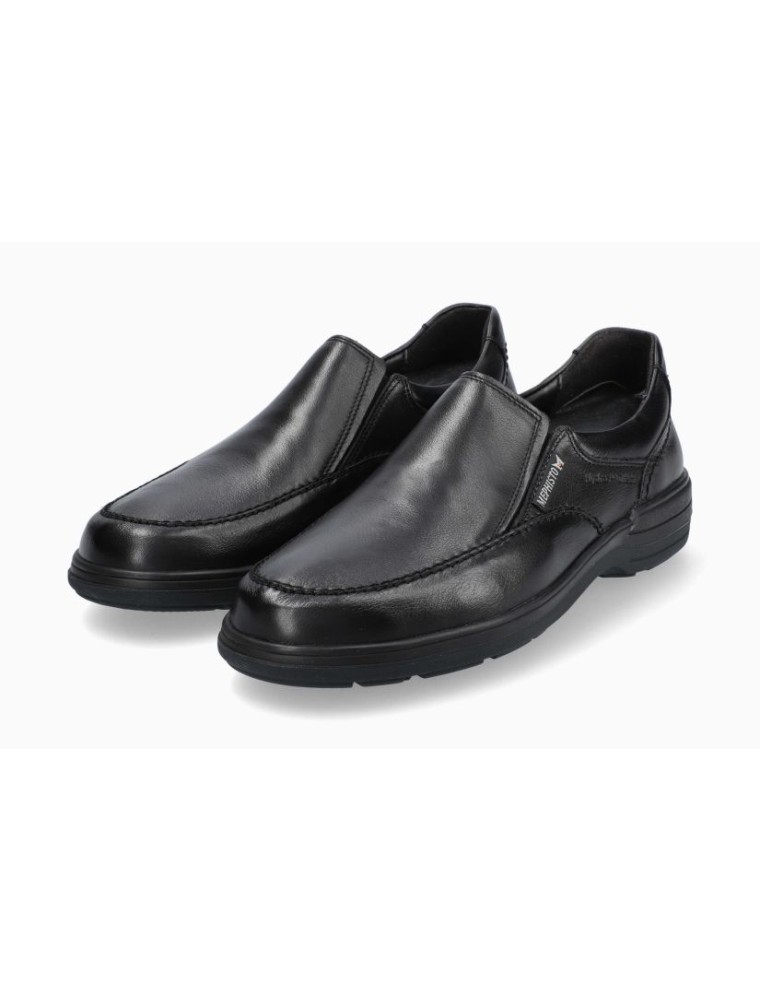 MOCASSINS MEPHISTO DAVY CUIR LISSE NOIR