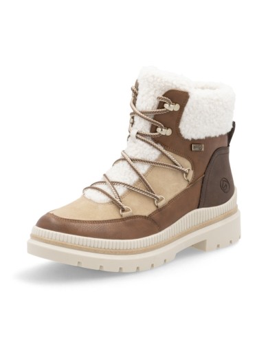 BOOTS REMONTE D0C80-22 CUIR LISSE BEIGE