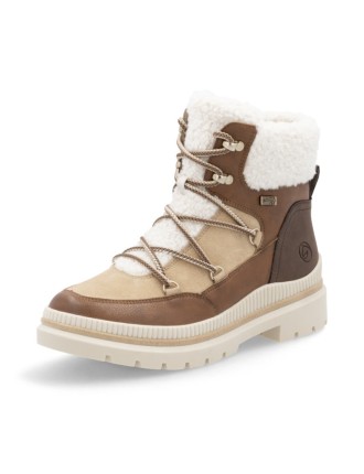 BOOTS REMONTE D0C80-22 CUIR LISSE BEIGE