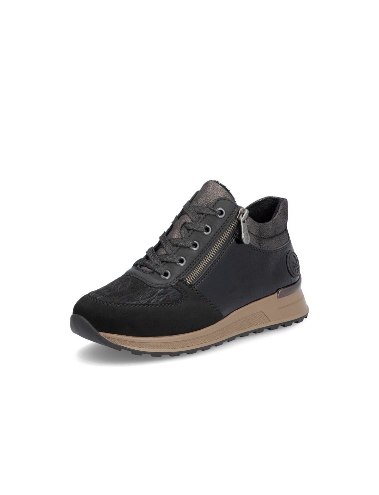 BASKET RIEKER N1407-00 CUIR NOIR