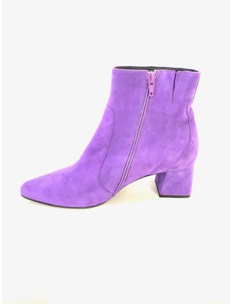 BOOTS GEO REINO JACAR CUIR VELOURS VIOLET