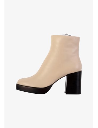 BOOTS EMILIE KARSTON IRIS CUIR LISSE BEIGE