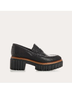 MOCASSINS REQINS BELINA CUIR PYTHON NOIR