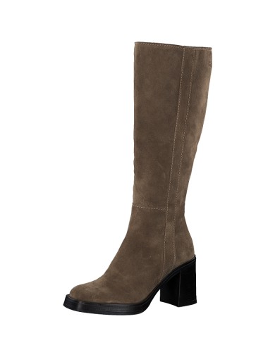 BOTTES TAMARIS 25549-41 CUIR VELOURS MARRON