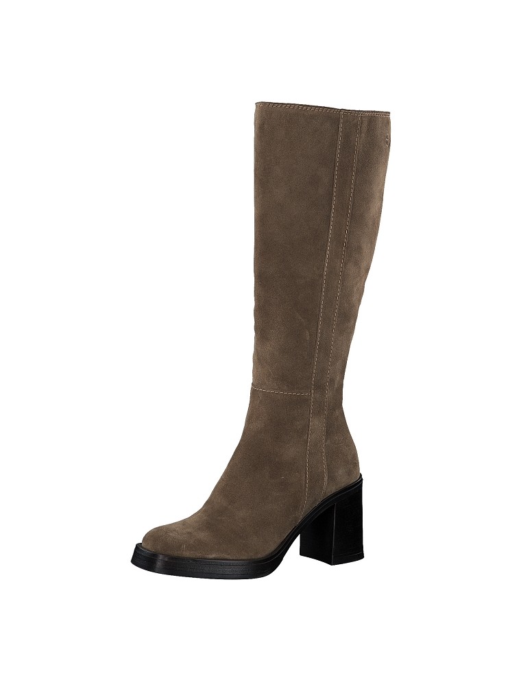 BOTTES TAMARIS 25549-41 CUIR VELOURS MARRON