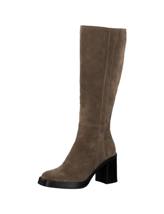 BOTTES TAMARIS 25549-41 CUIR VELOURS MARRON