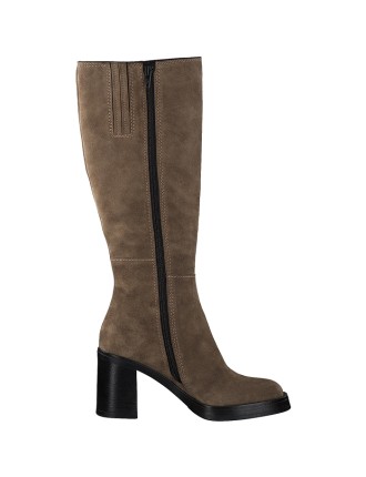 BOTTES TAMARIS 25549-41 CUIR VELOURS MARRON