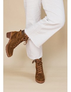 BOOTS EMILIE KARSTON TEVY CUIR VELOURS CAMEL