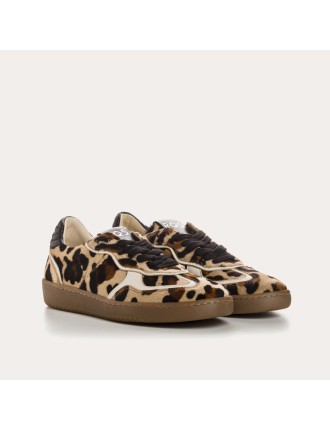 BASKET REQINS ATHENA VELOURS LEOPARD BEIGE