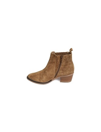 BOOTS GEO REINO MILANO CUIR VELOURS COGNAC