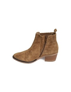 BOOTS GEO REINO MILANO CUIR VELOURS COGNAC