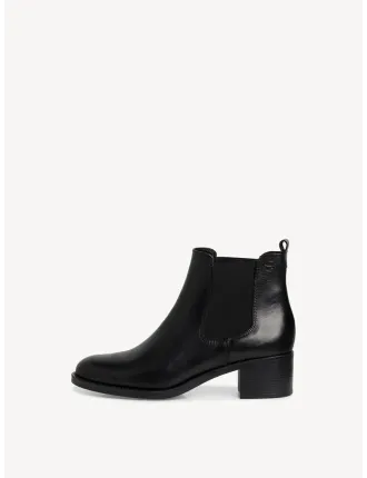 BOOTS 25026-41-001 TAMARIS CUIR LISSE NOIR