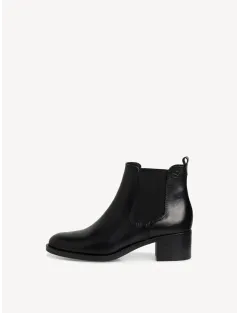 BOOTS 25026-41-001 TAMARIS CUIR LISSE NOIR