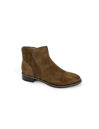BOOTS SPOT MAMZELLE CUIR VELOURS MARRON