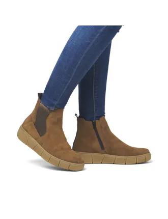 BOOTS REMONTE D1T71-24 CUIR VELOURS MARRON