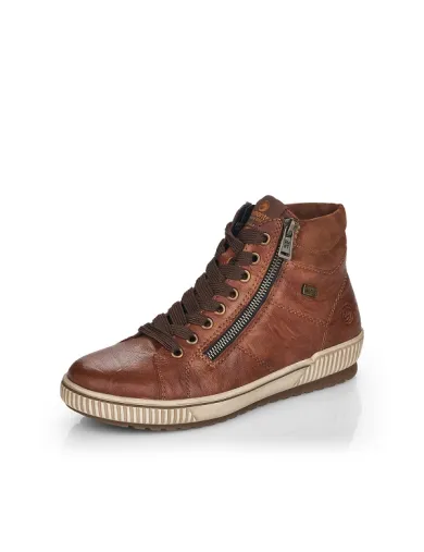 BASKETS REMONTE D0772-22 CUIR LISSE MARRON
