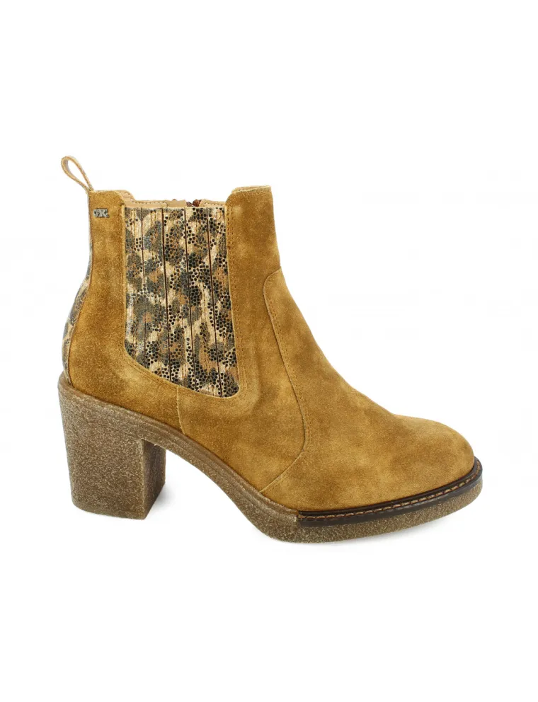 BOOTS TERAFOU GEOLLAMY CUIR VELOURS MARRON