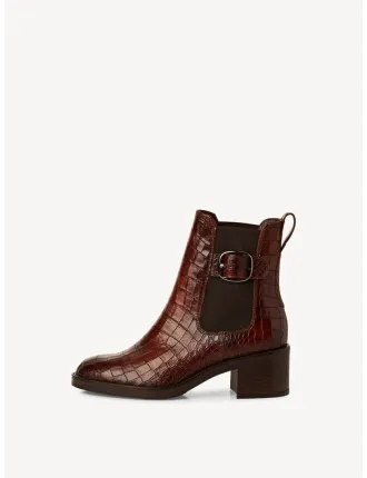BOOTS TAMARIS 25307-45-395 CUIR CROCO MARRON