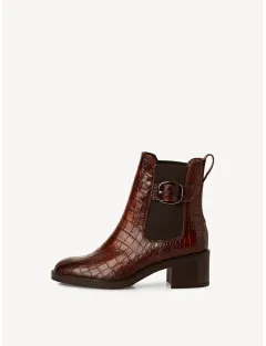 BOOTS TAMARIS 25307-45-395 CUIR CROCO MARRON