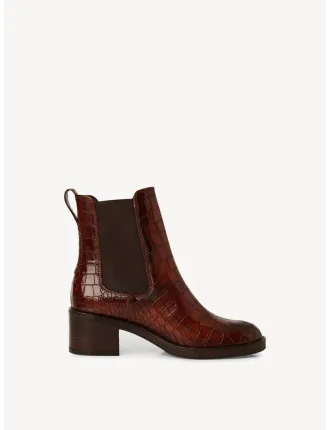 BOOTS TAMARIS 25307-45-395 CUIR CROCO MARRON