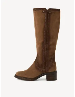 BOTTES TAMARIS 25501-45-300 CUIR VELOURS MARRON