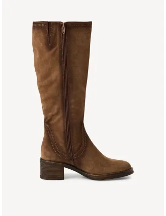BOTTES TAMARIS 25501-45-300 CUIR VELOURS MARRON