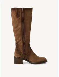BOTTES TAMARIS 25501-45-300 CUIR VELOURS MARRON