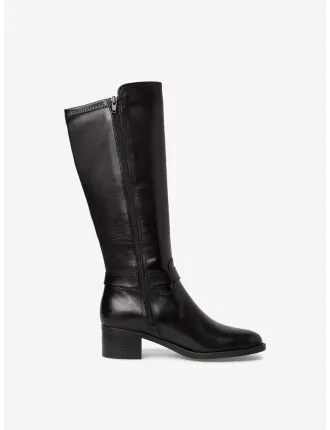 BOTTES TAMARIS 25537-41-001 CUIR LISSE NOIR